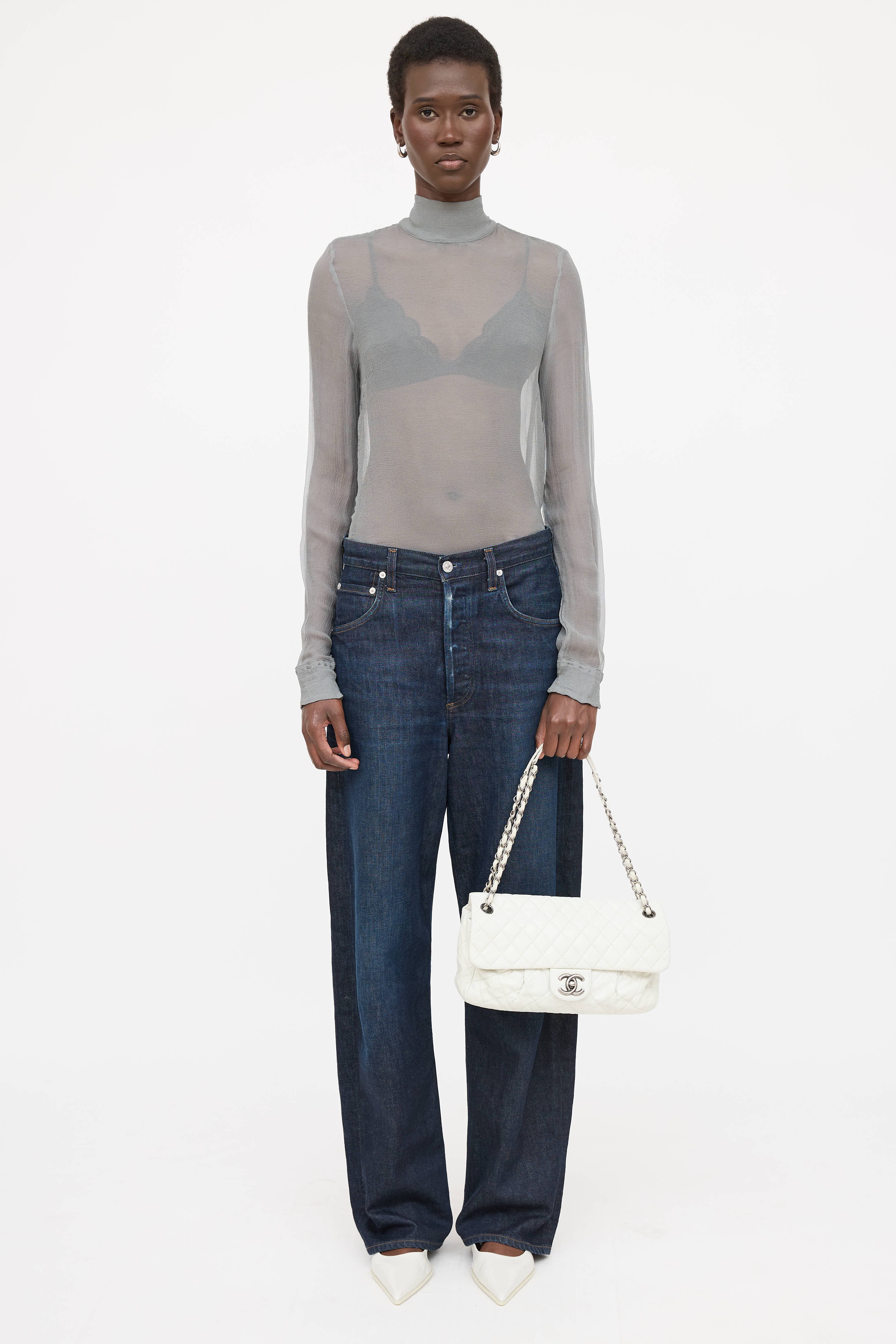 Chanel 2010 Leather Coco Pleats Bag