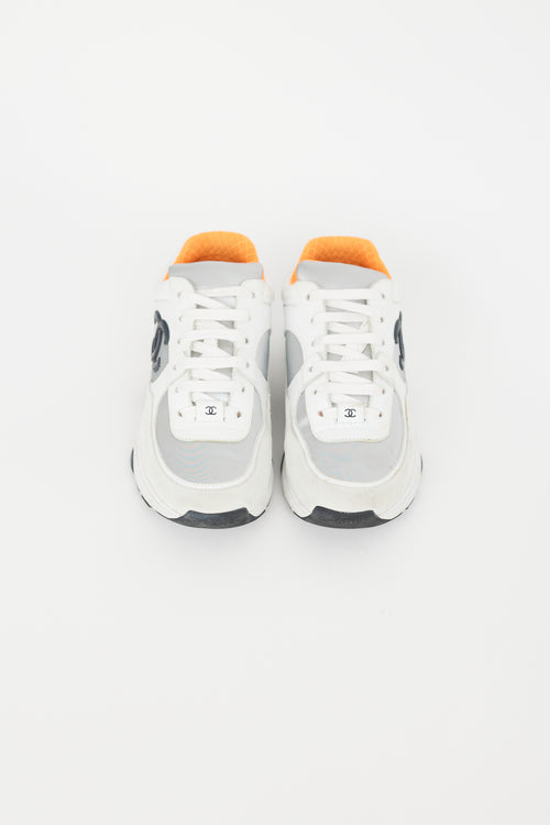 Chanel White & Multi Leather Sneaker