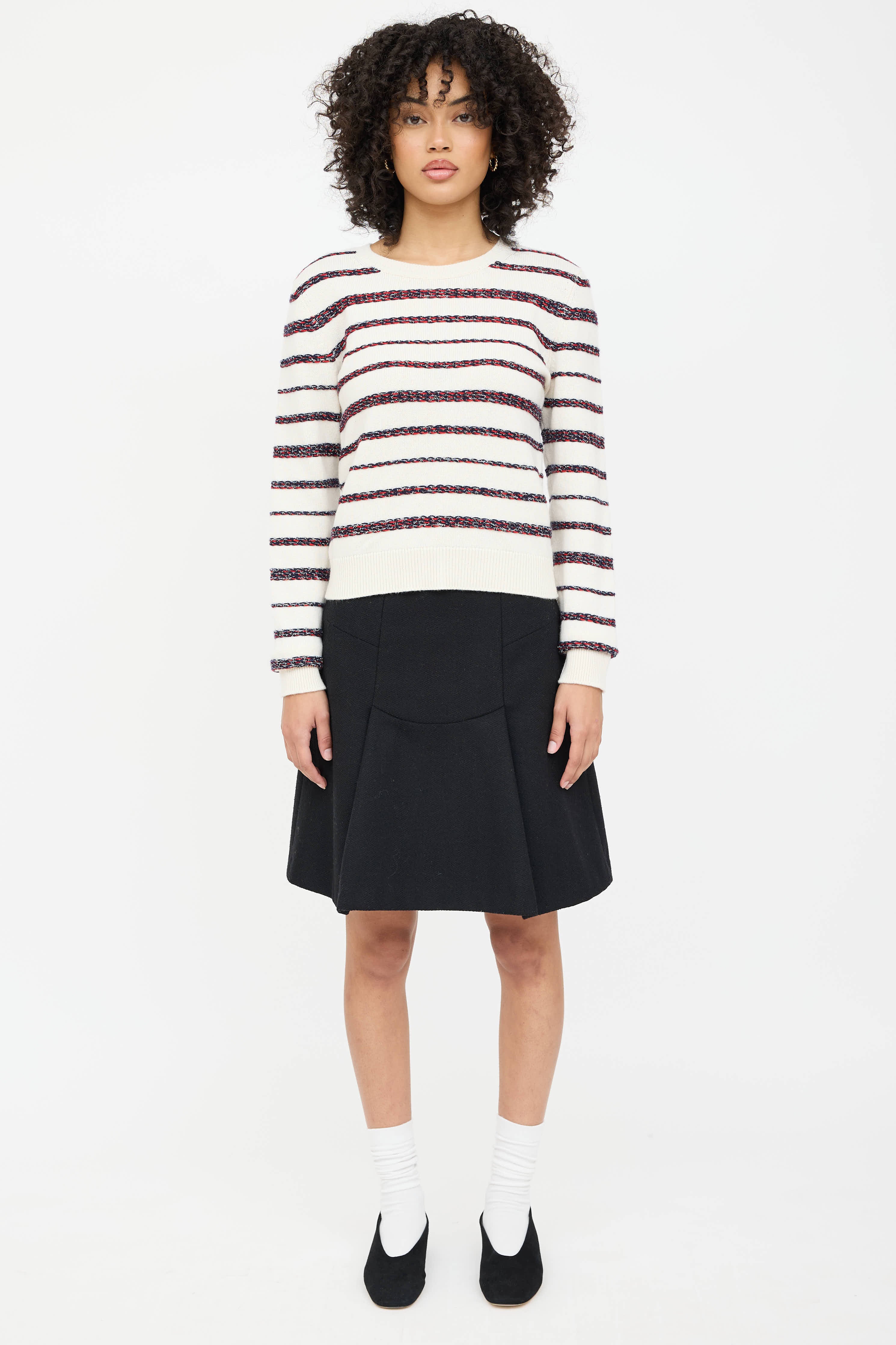 Chanel Spring 2020 Cashmere Knit Striped Sweater