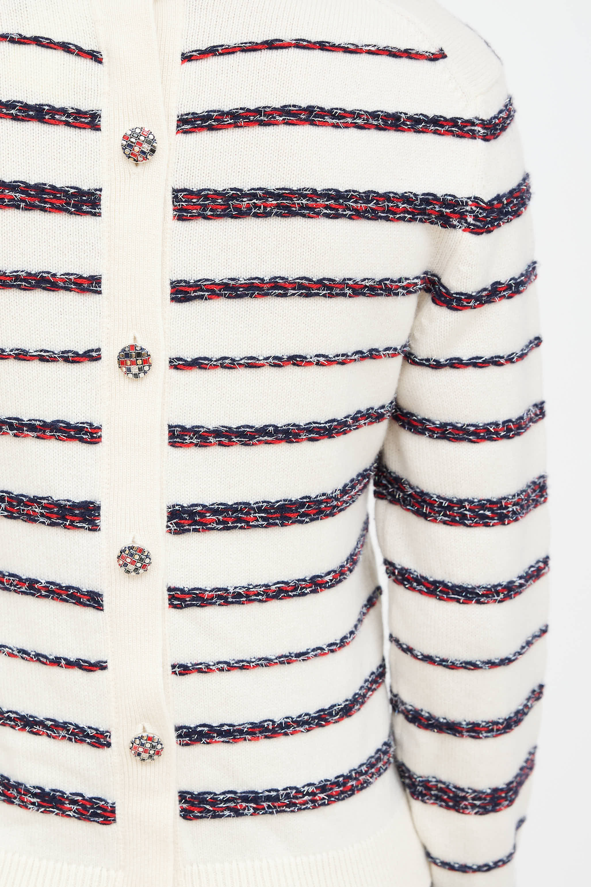 Chanel Spring 2020 Cashmere Knit Striped Sweater