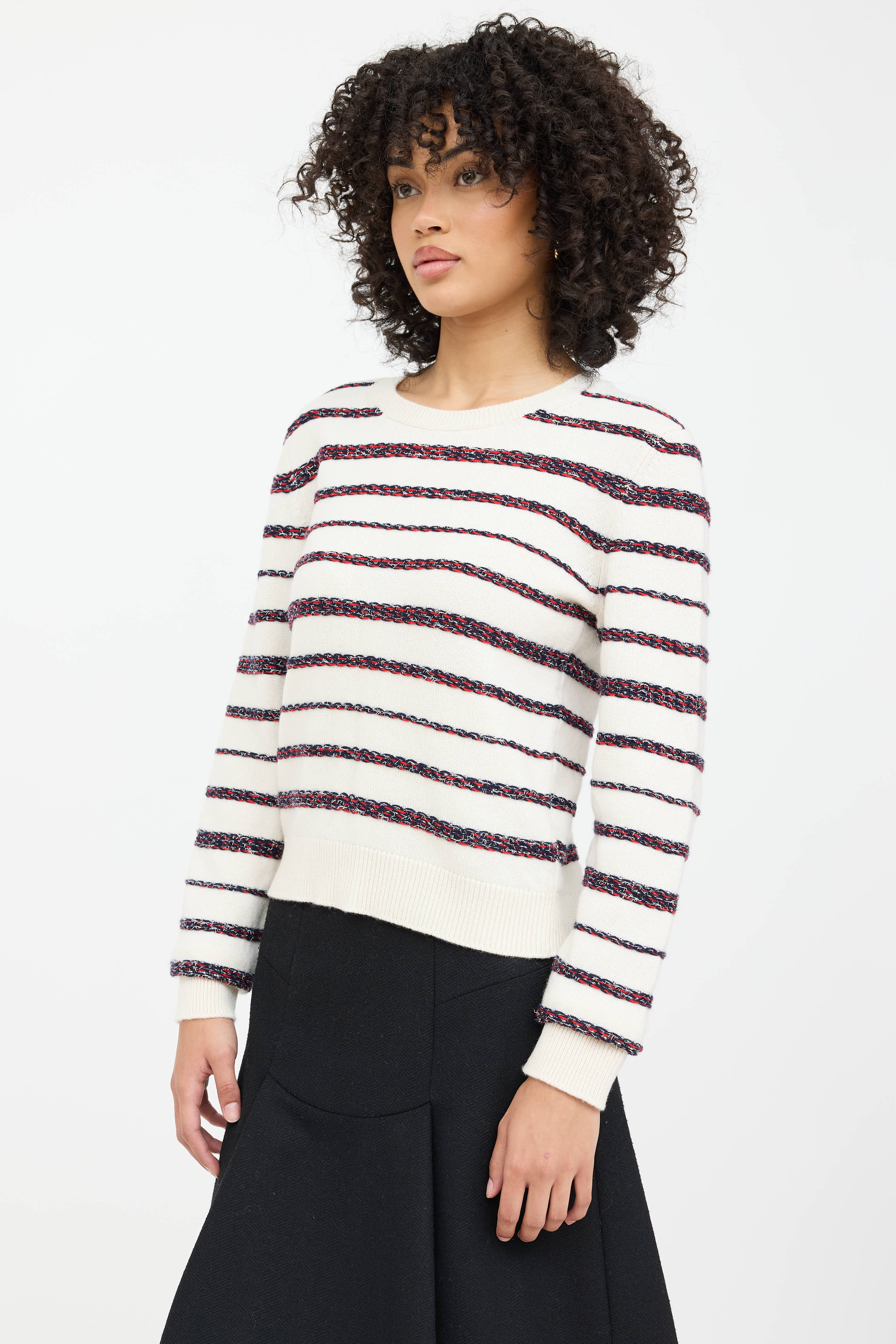Chanel Spring 2020 Cashmere Knit Striped Sweater