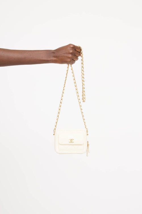 Chanel Leather Quilted Mini Vanity Bag