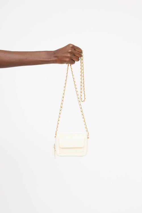 Chanel Leather Quilted Mini Vanity Bag