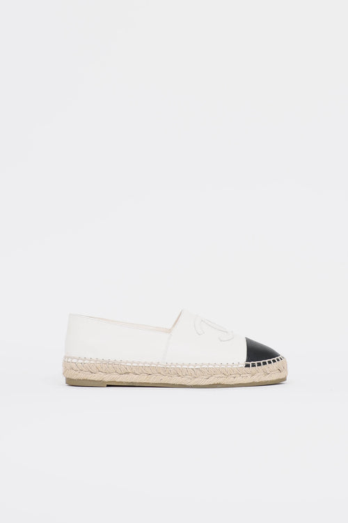 Chanel Leather CC Espadrille Flat