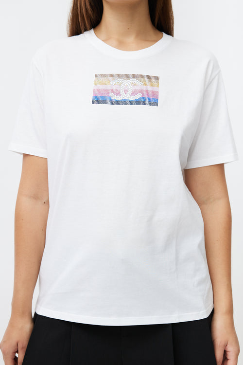 Chanel White & Multi Sequin T-Shirt