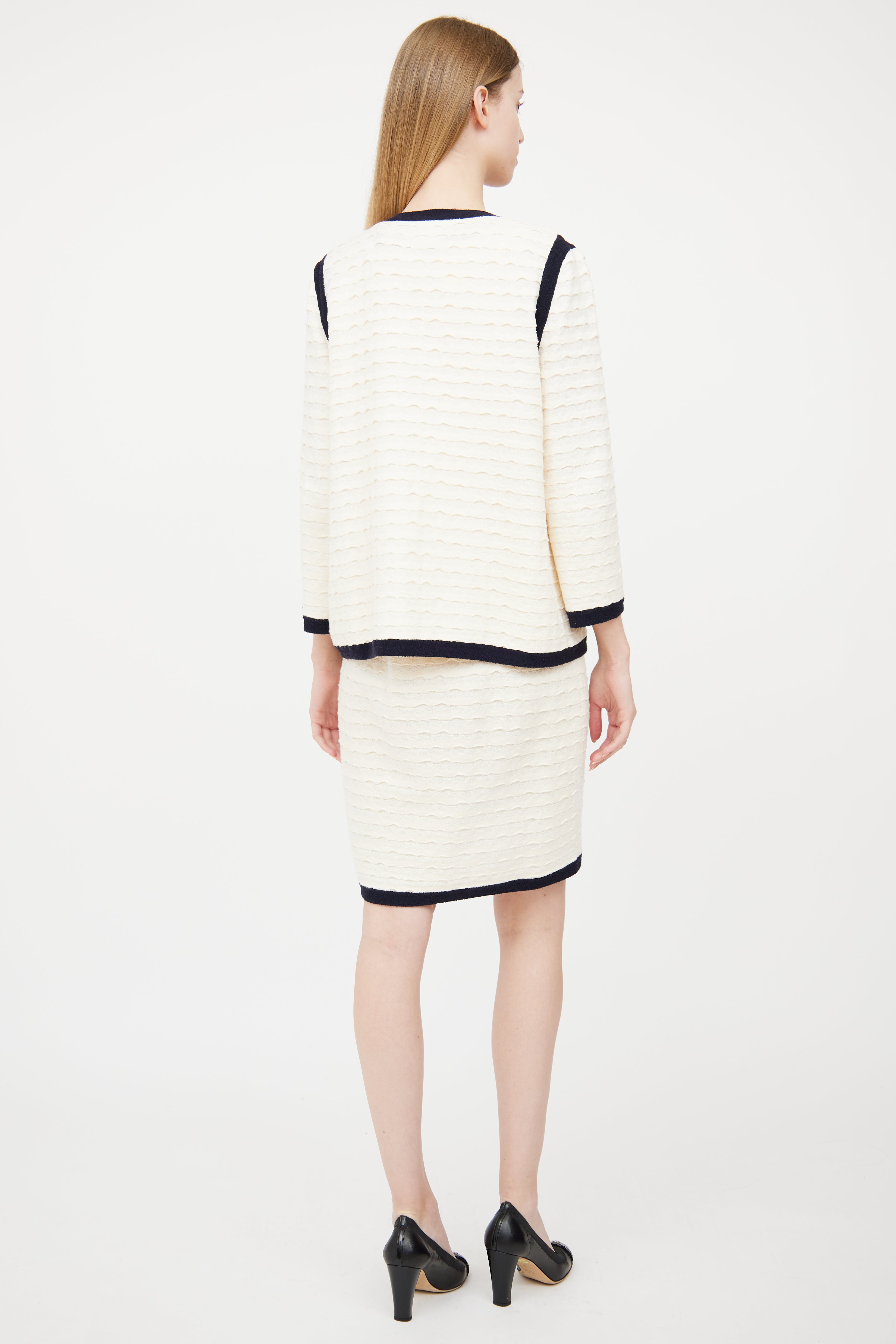 Chanel Cruise 2012 White & Navy Co-Ord Set