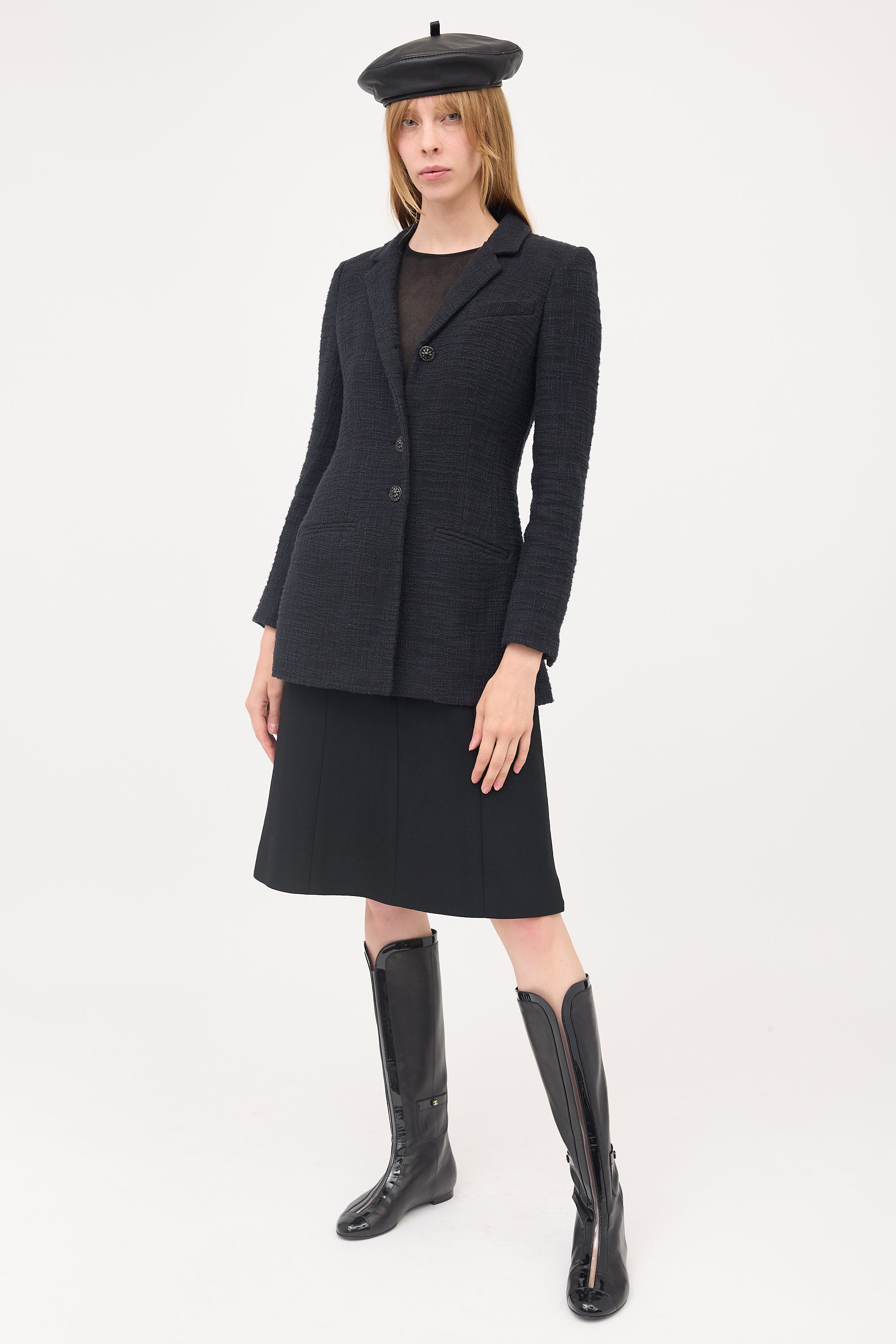 Chanel Wool A-Line Skirt