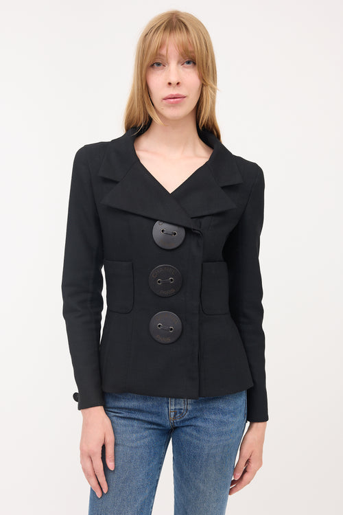 Chanel FW 2002 Wool Button Jacket