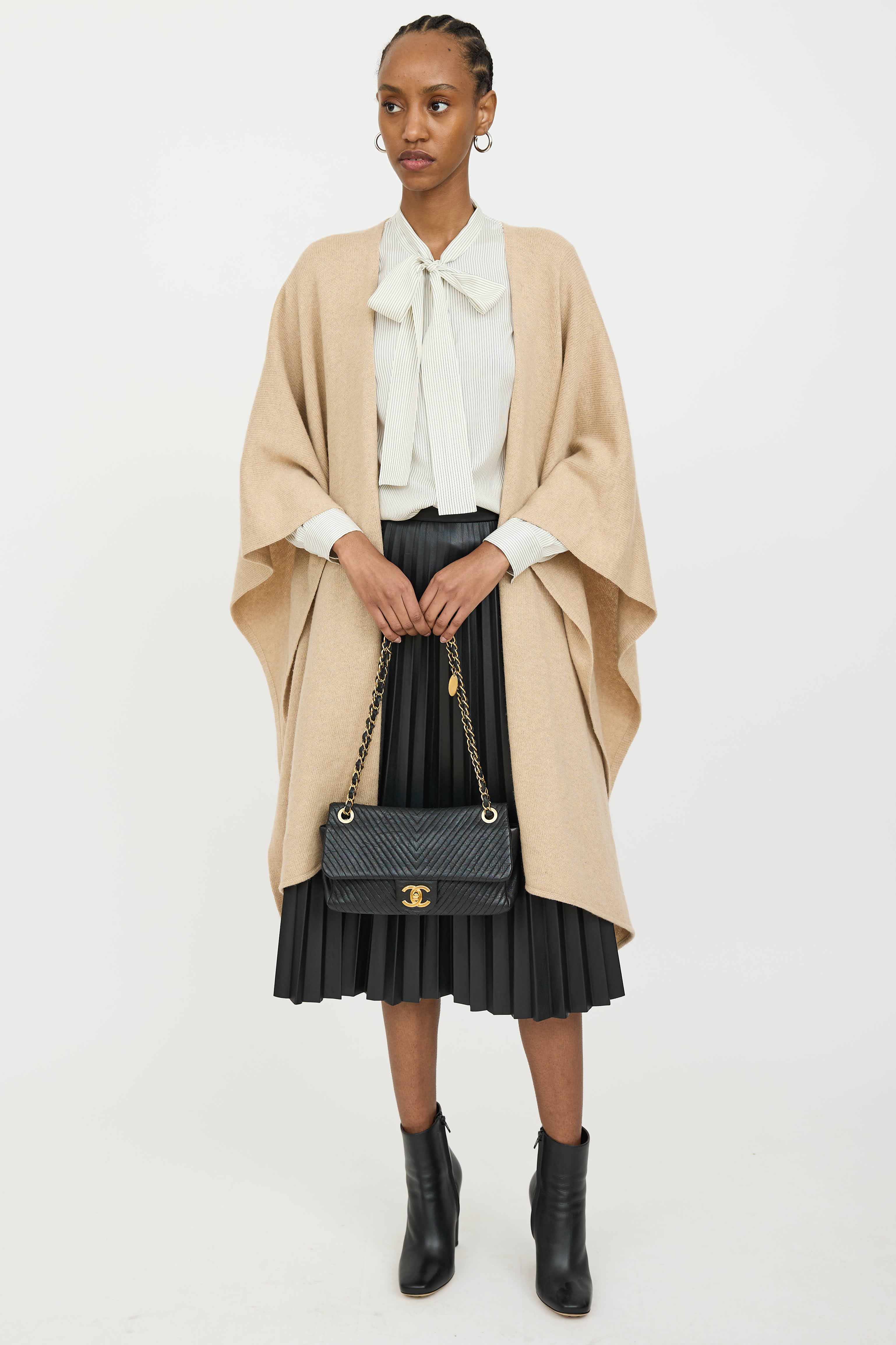 Chanel 2015 Leather Chevron Surpique Bag
