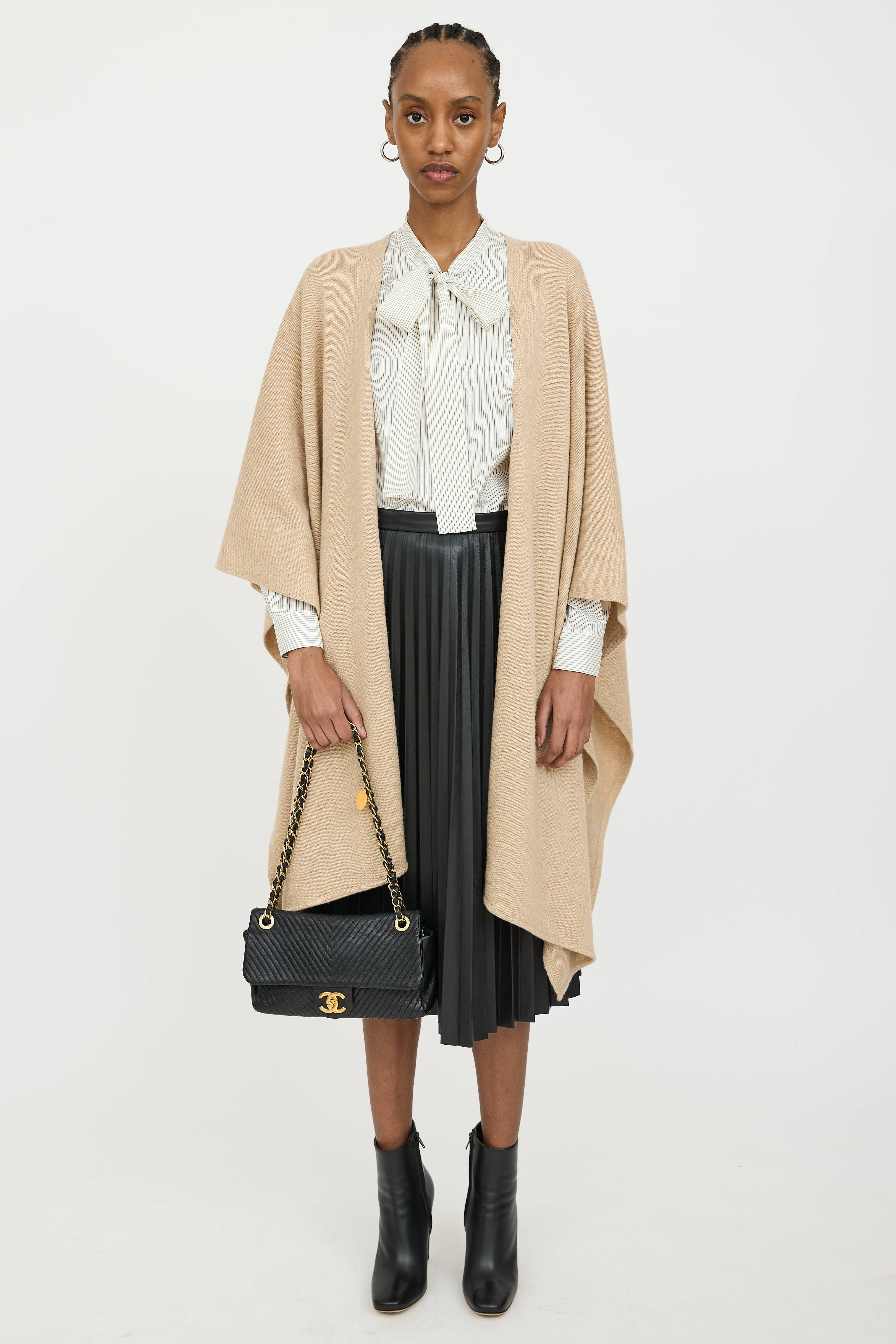 Chanel 2015 Leather Chevron Surpique Bag