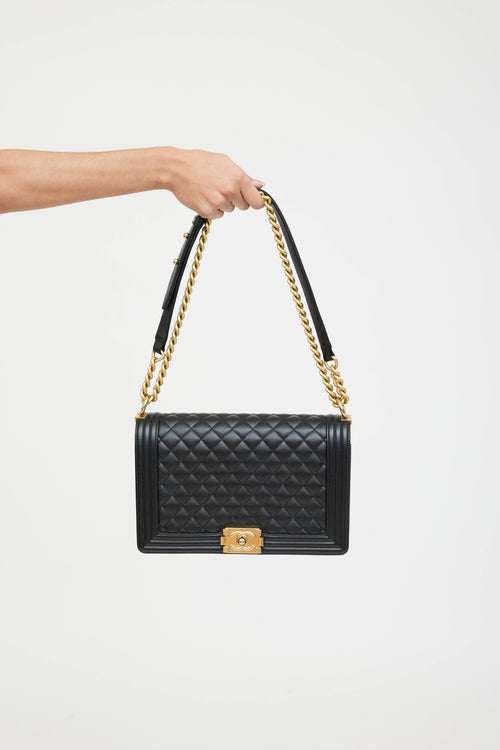 Chanel 2014 Medium Caviar Boy Bag