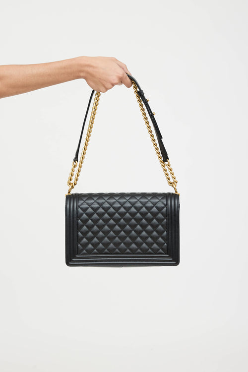 Chanel 2016 Medium Caviar Boy Bag