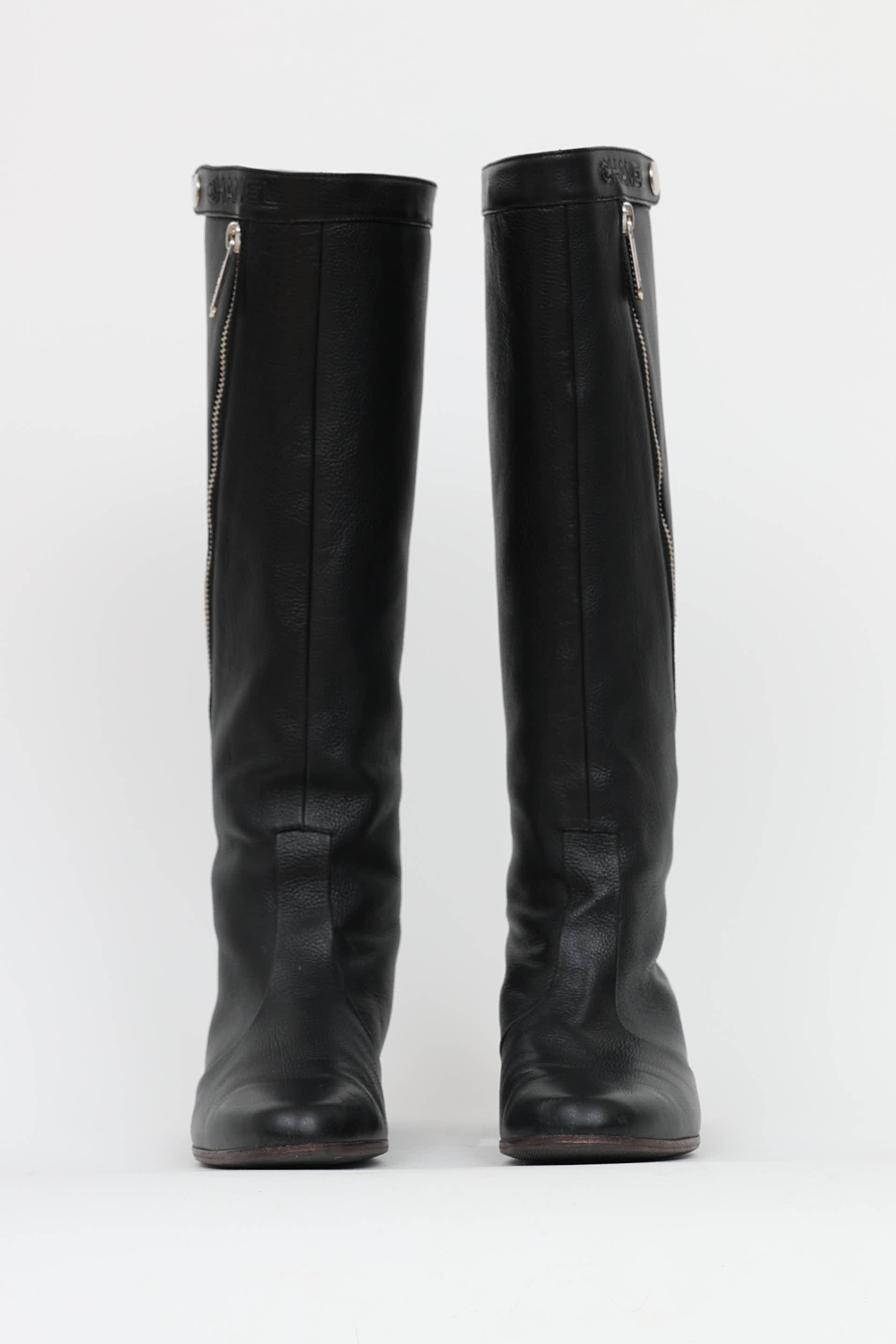 Chanel 2008 Leather Riding Boot