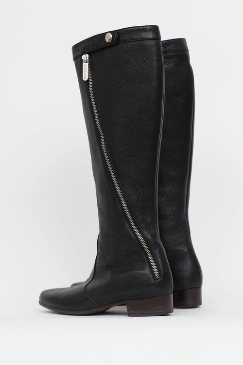 Chanel 2008 Leather Riding Boot