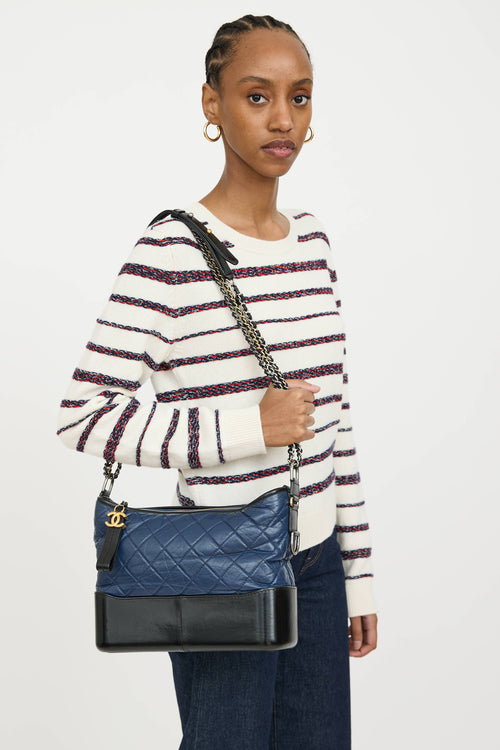 Chanel 2017 Leather Gabrielle Contrast Bag