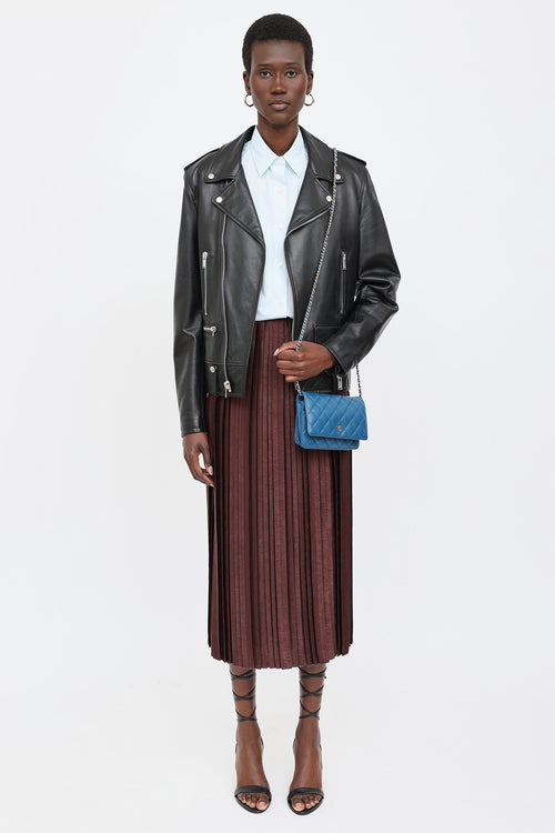 Chanel 2017 Quilted Leather Wallet on Chain Bag