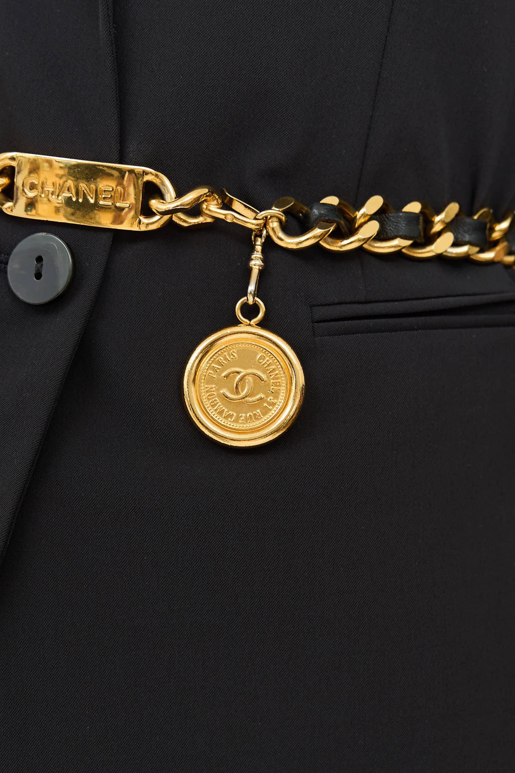 Chanel 1970's Braided Chain Link Leather Belt