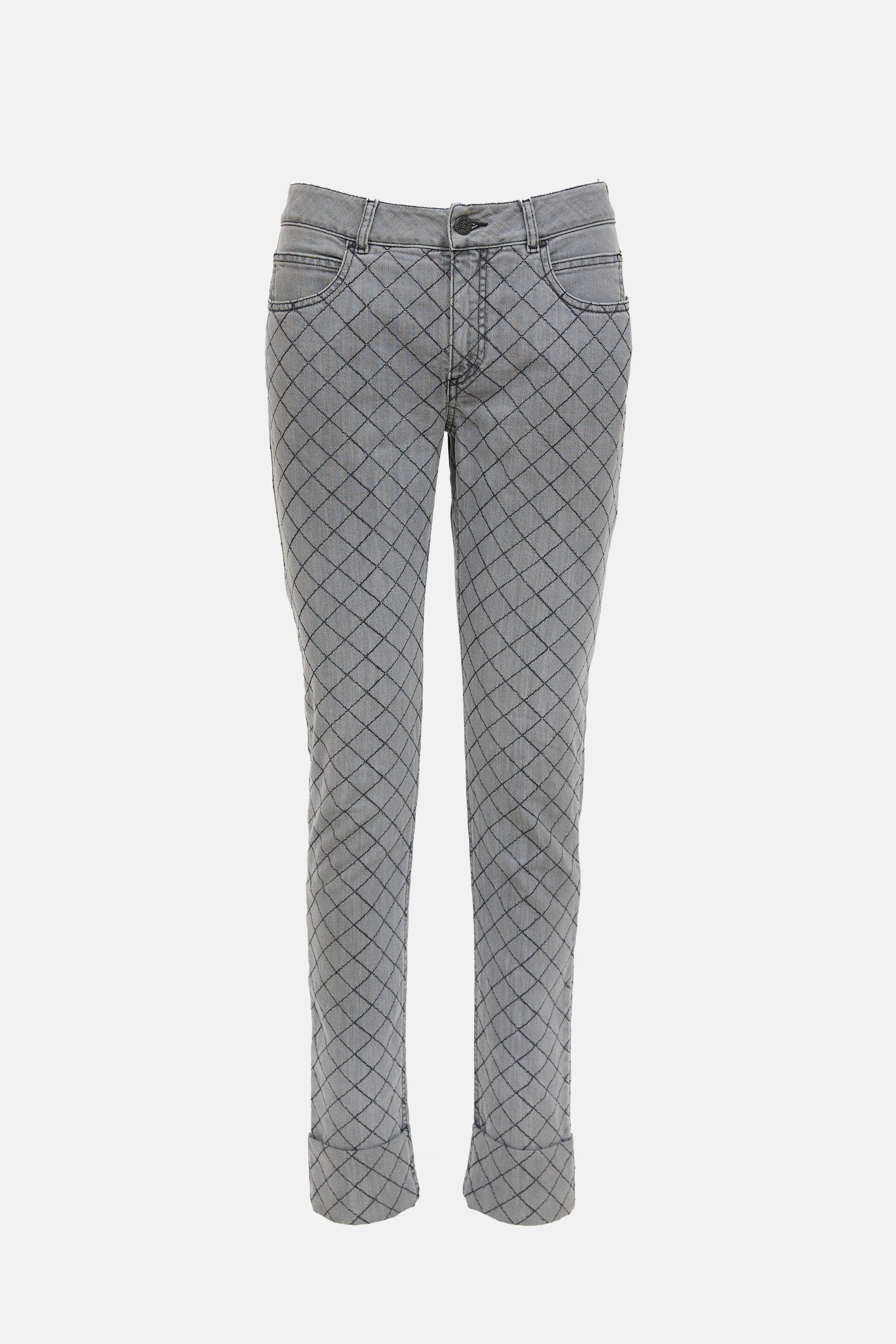 Chanel Quilted Slim Jeans