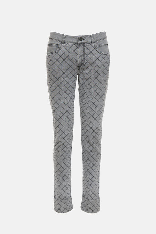 Chanel Quilted Slim Jeans