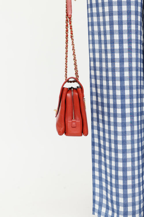 Chanel 2018 Medium Coco Chevron Envelope Flap Bag