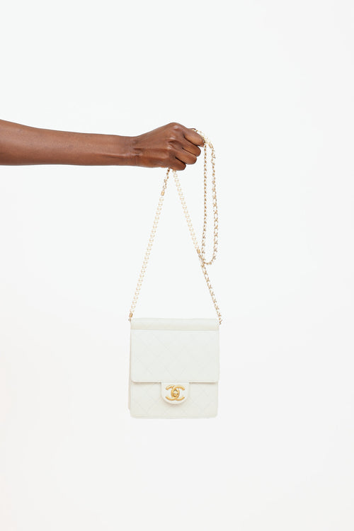 Chanel 2019 Vertical Pearl Flap Bag