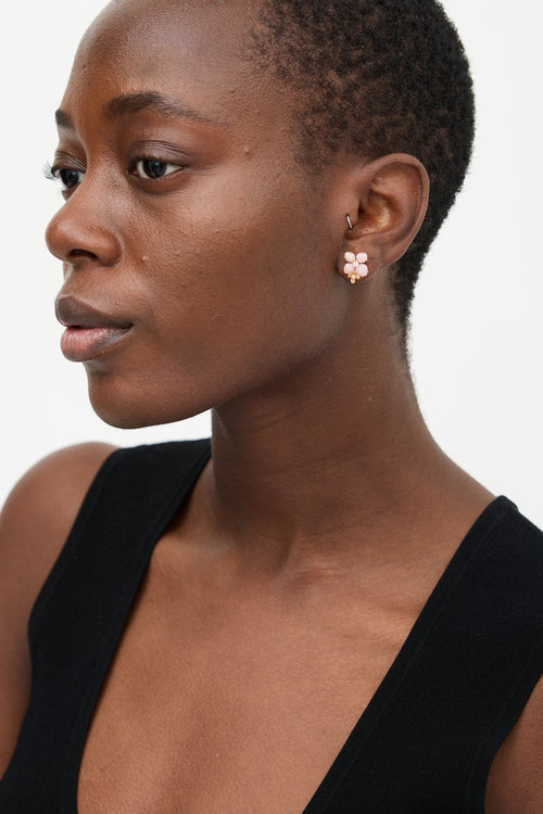 Chaumet Rose Gold Hortensia Aube Rosée Earrings