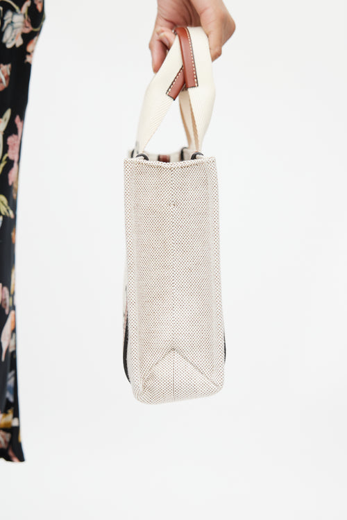 Chloé Beige & Black Logo Woody Tote