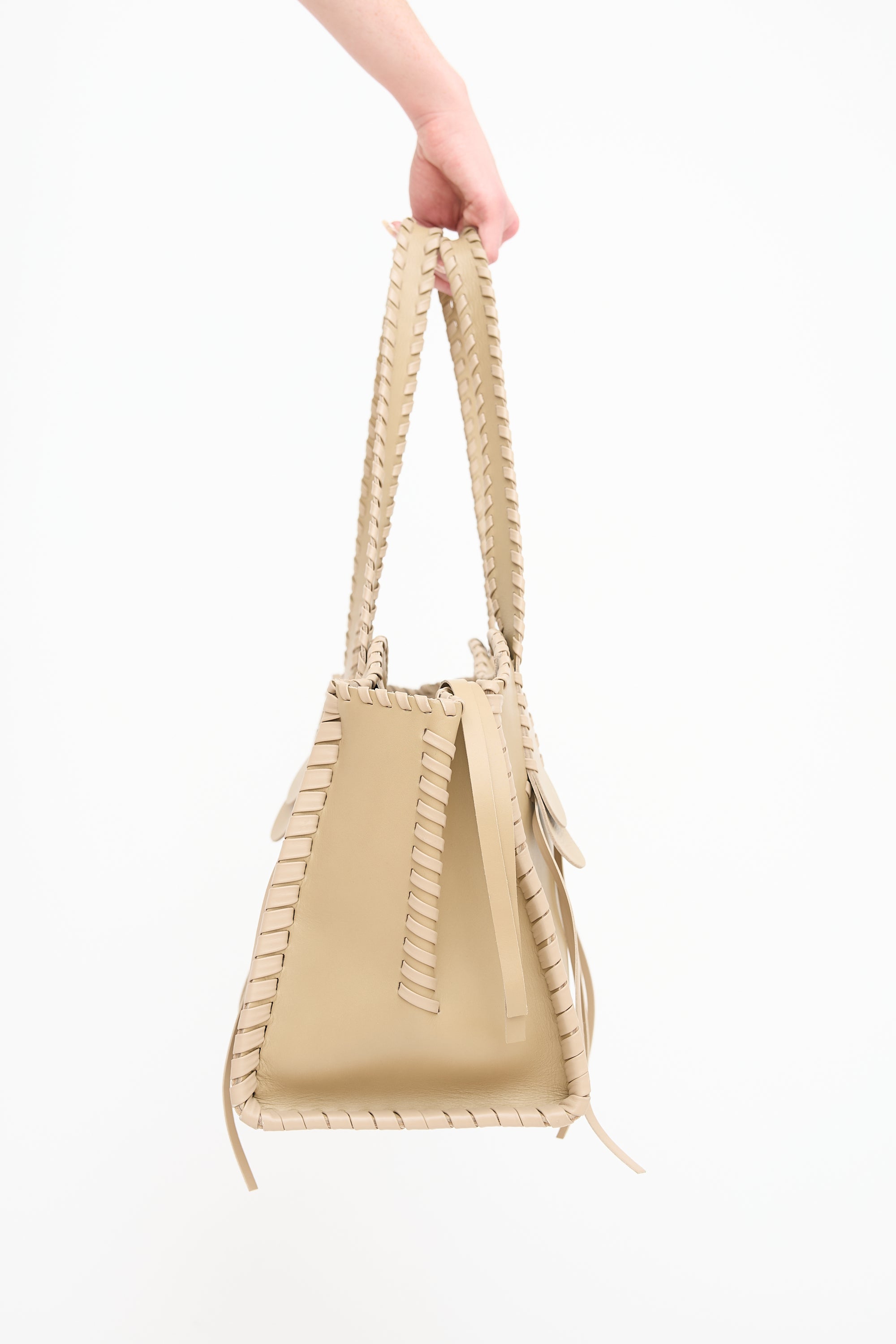 Chloé Beige Leather Medium Mony Tote