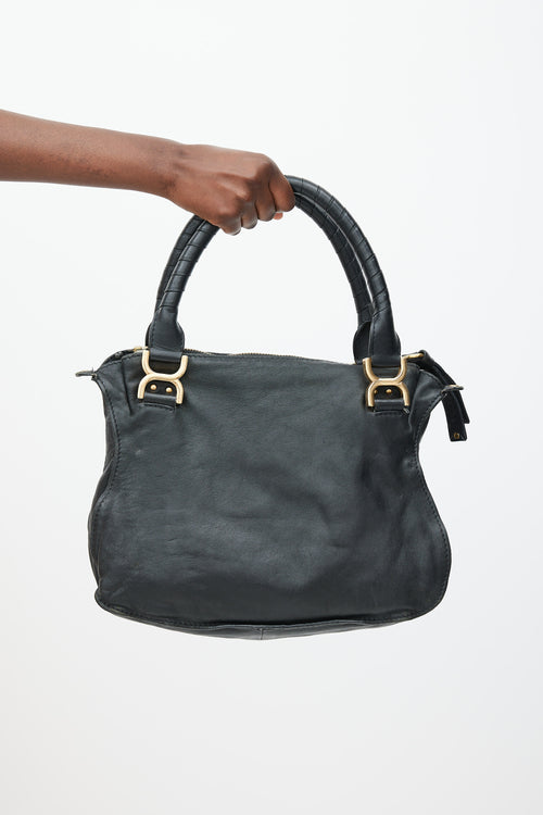 Chloé Black & Gold Leather Marcie Bag