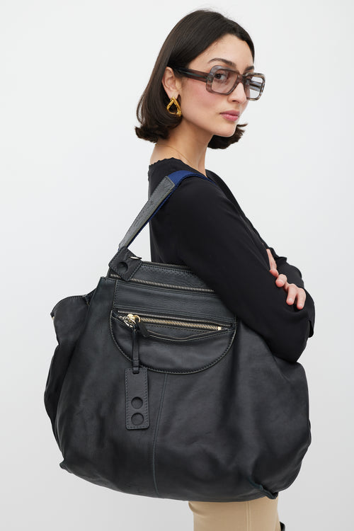 Chloé Black & Navy Leather Tote
