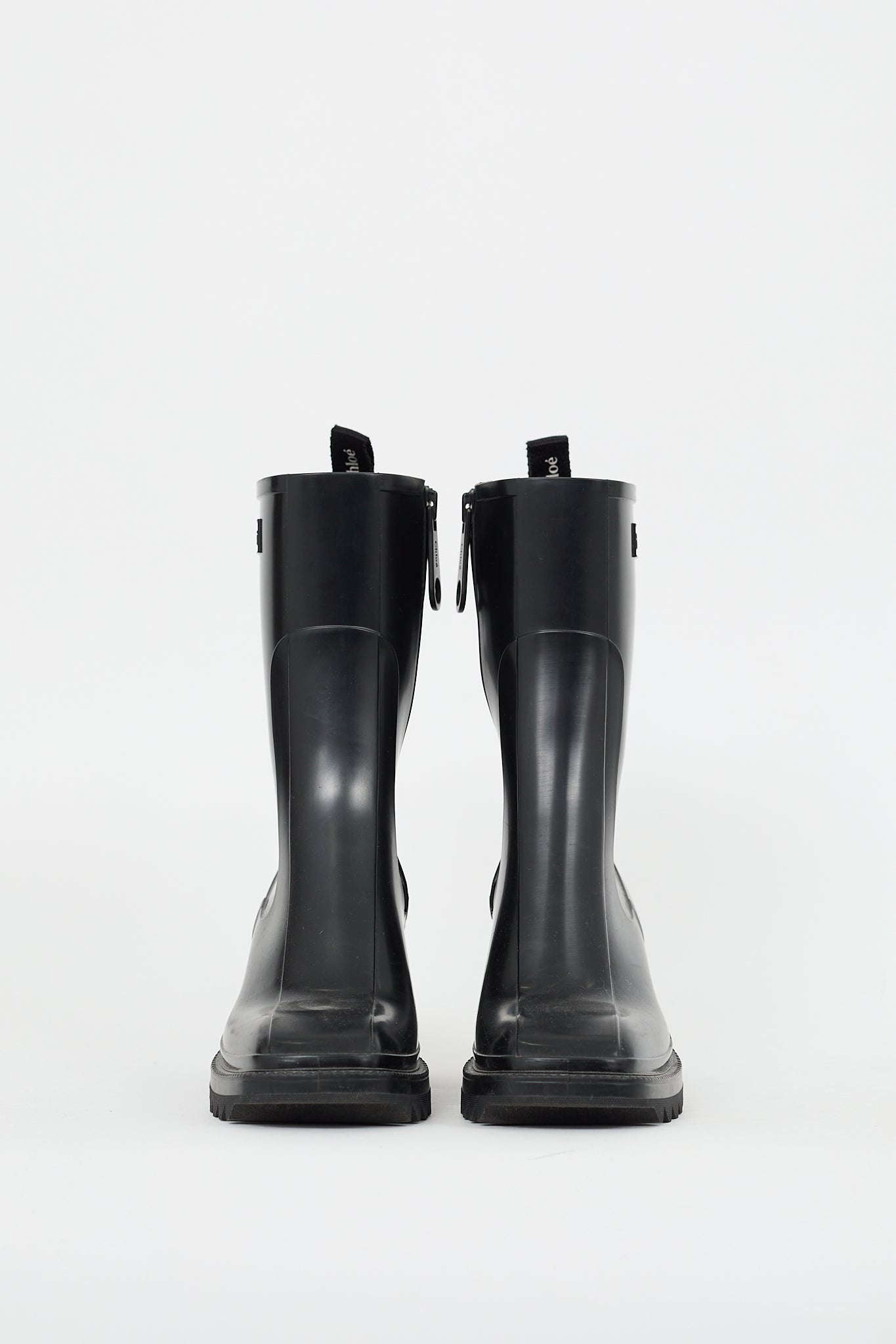 Chloé Black Rubber Betty Rain Boot