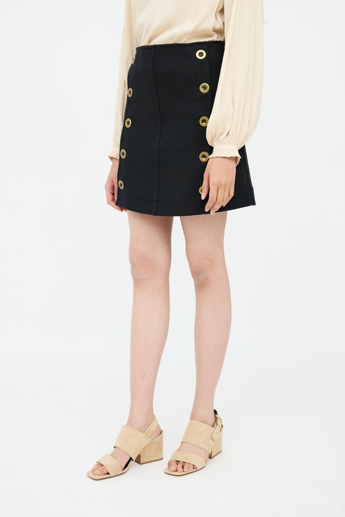 Button Mini Skirt