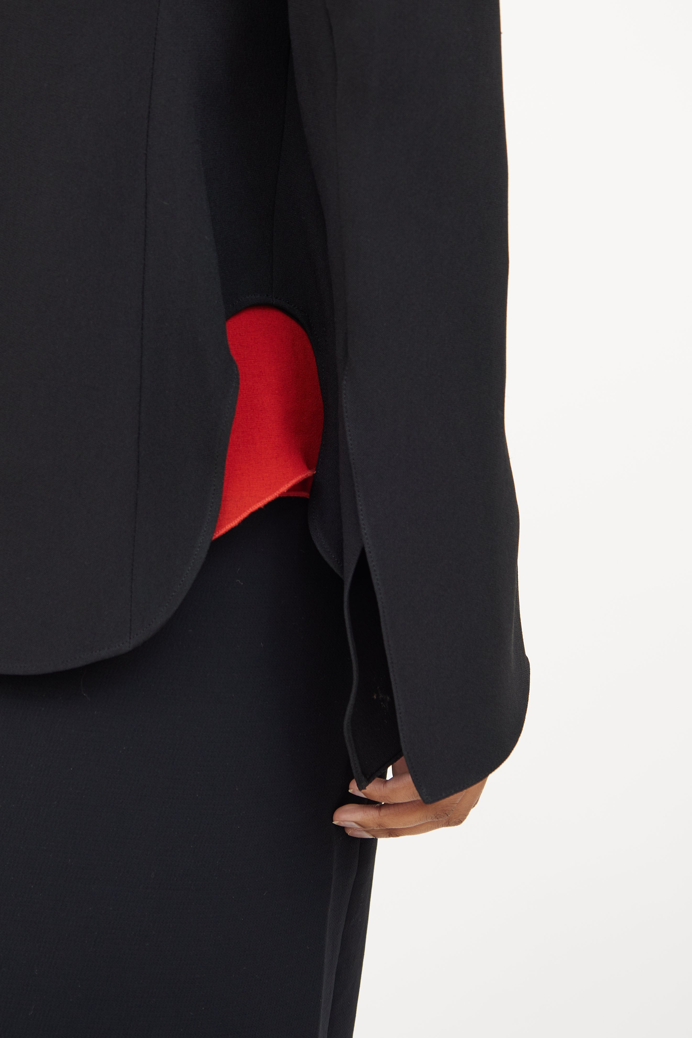 Chloé Black Silk Blend Open Blazer
