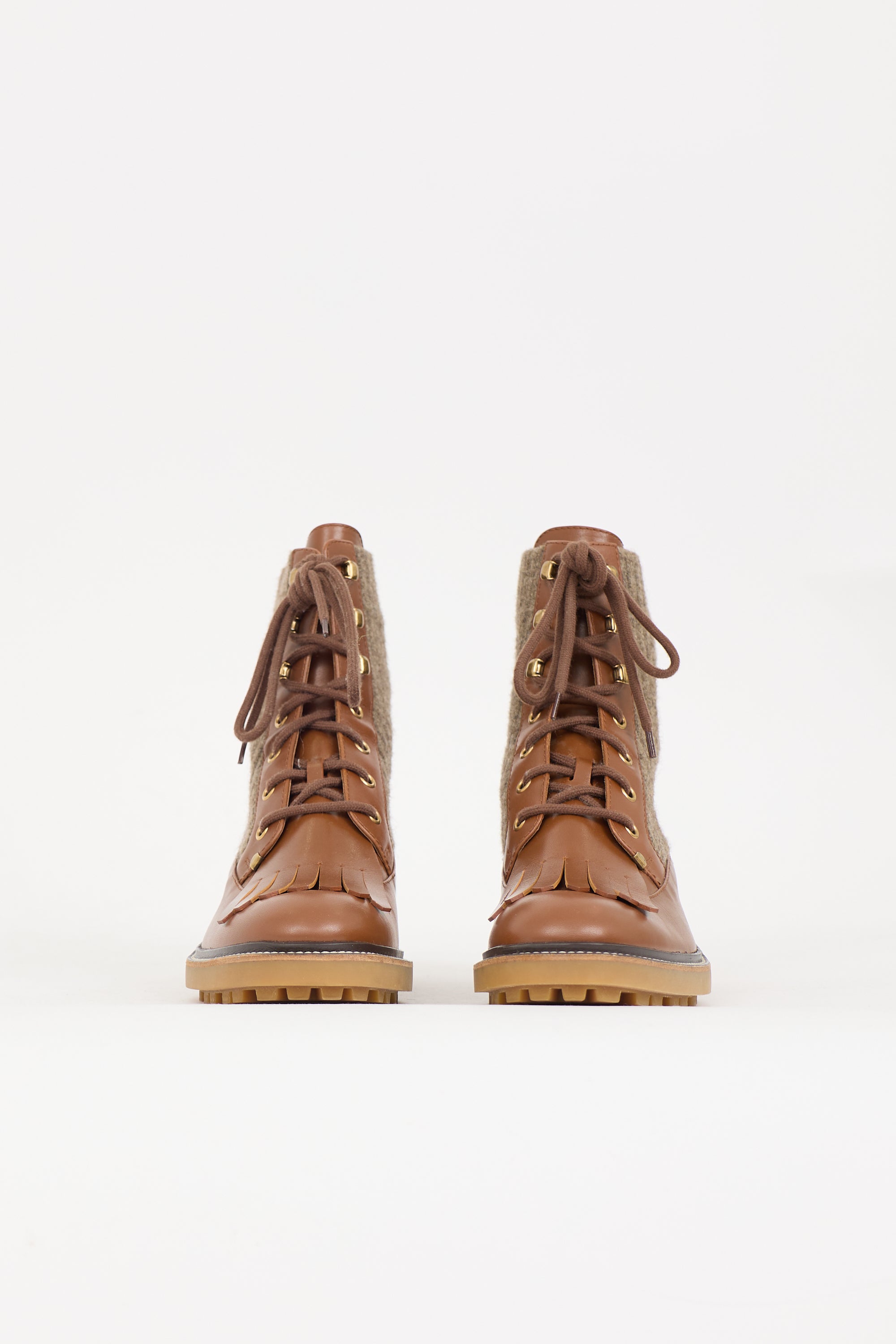 Chloé Leather & Wool Franne Boot