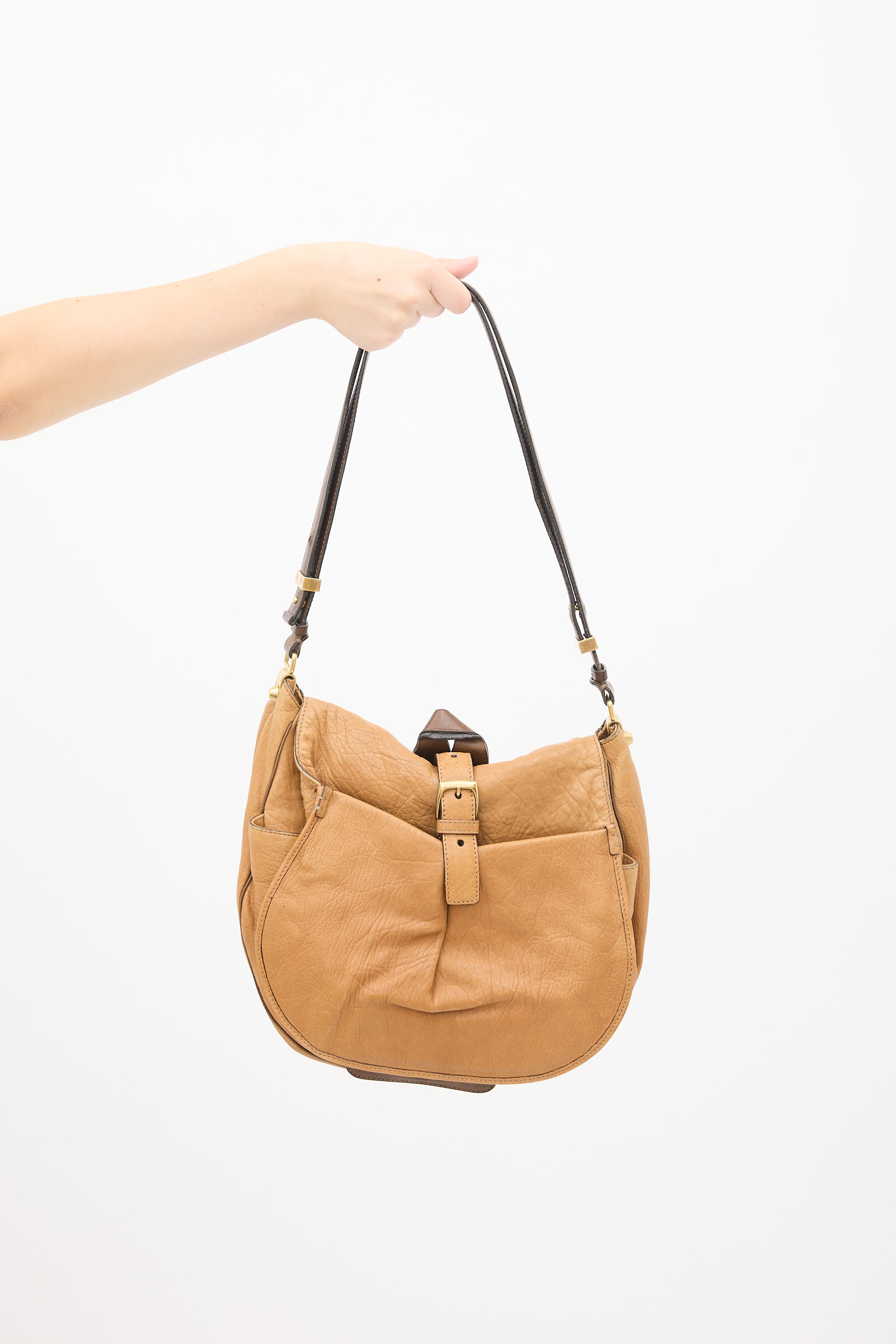 Chloé Brown Leather Messenger Bag