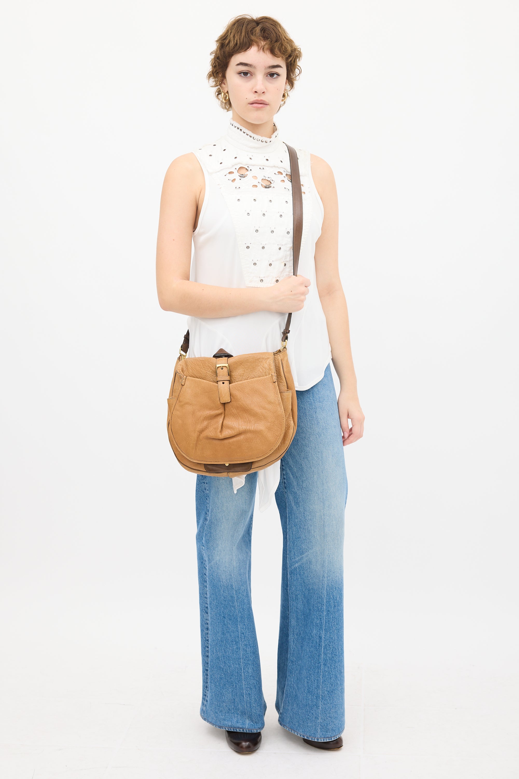 Chloé Brown Leather Messenger Bag