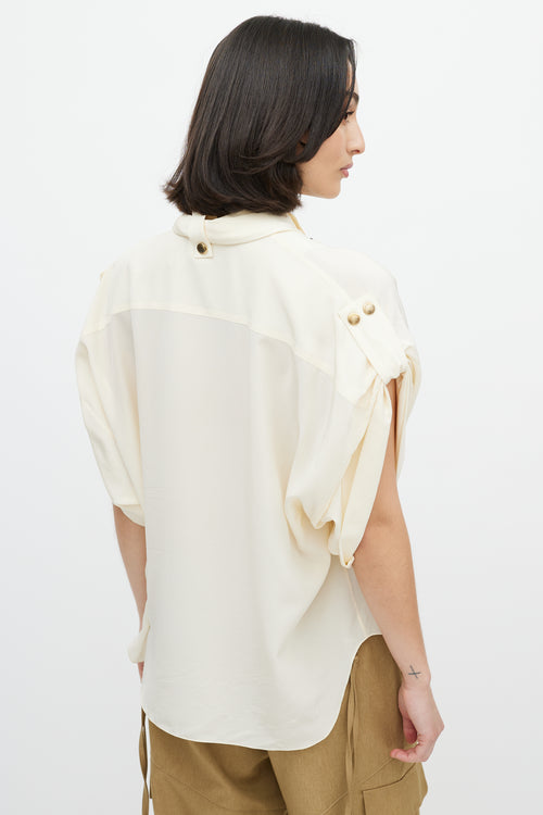 Chloé Cream & Gold Button Shirt