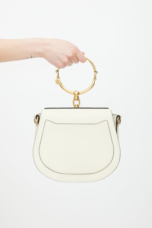 Chloé Cream & Gold Leather Nile Bag