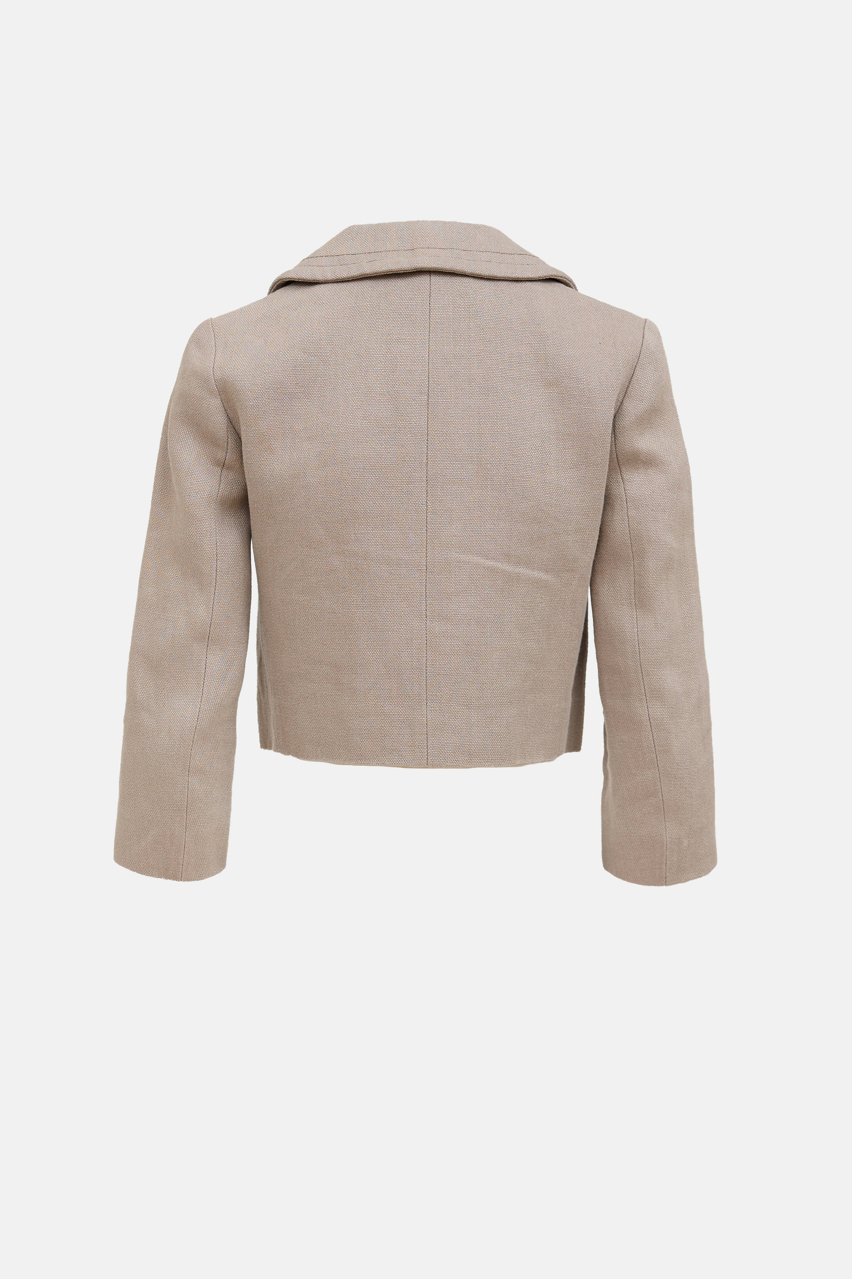 Chloé Linen Woven Cropped Jacket
