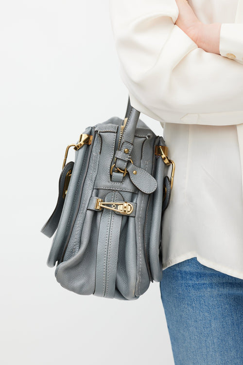Chloé Grey & Gold Paraty Leather Bag