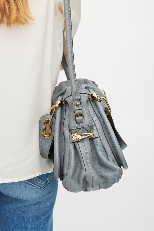 Chloé Grey & Gold Paraty Leather Bag