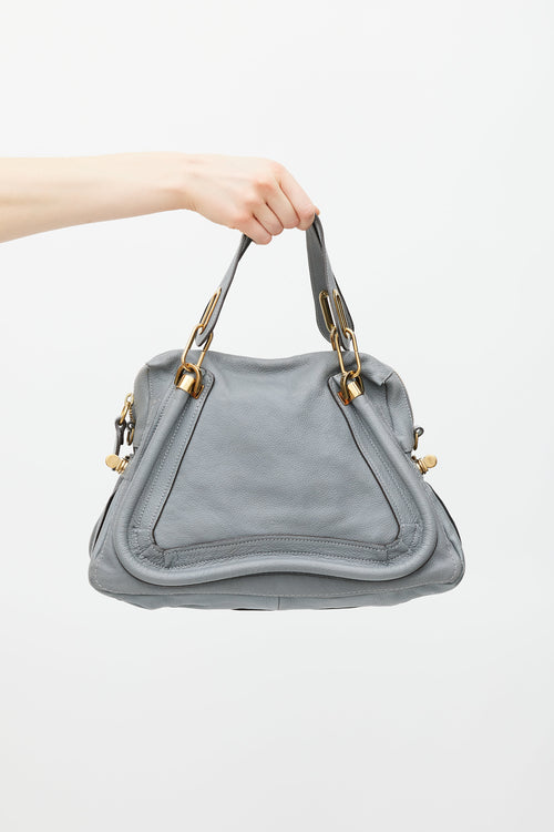 Chloé Grey & Gold Paraty Leather Bag