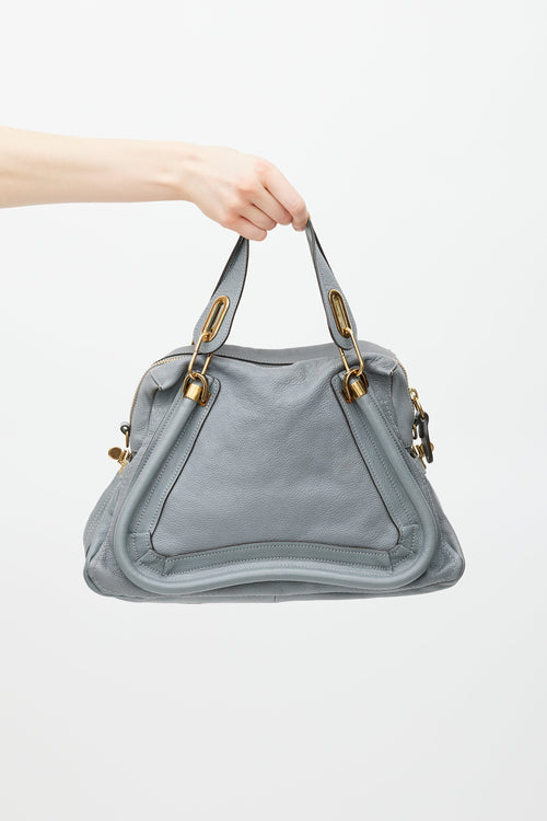 Chloé Grey & Gold Paraty Leather Bag