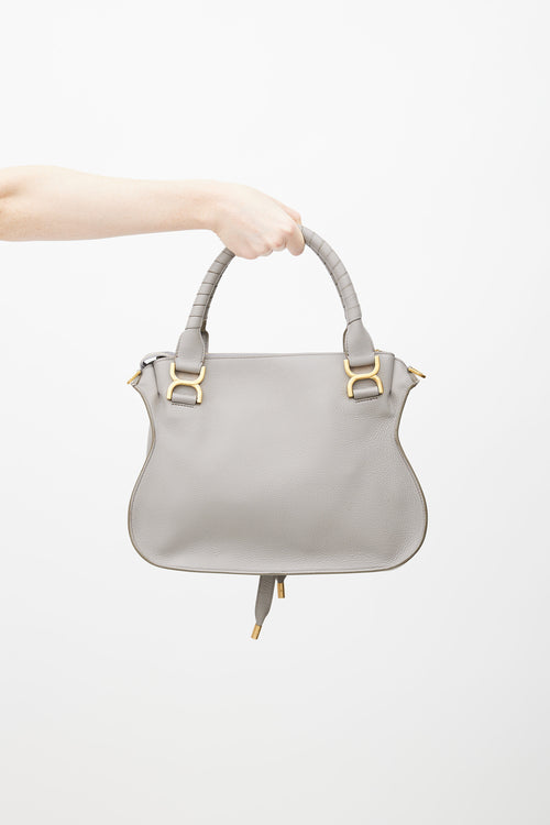 Chloé Grey Medium Leather Marcie Double Carry Shoulder Bag