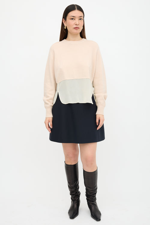 Chloé Knit & Sheer Panelled Sweater
