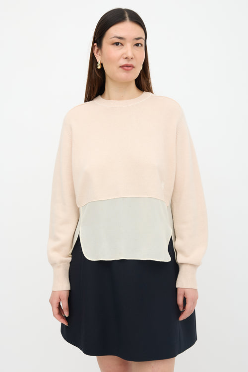 Chloé Knit & Sheer Panelled Sweater