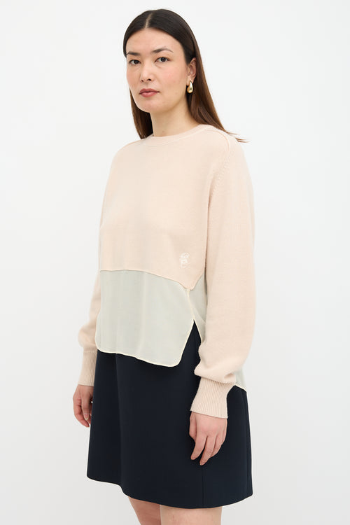 Chloé Knit & Sheer Panelled Sweater