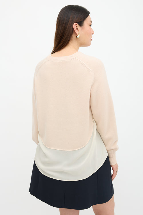 Chloé Knit & Sheer Panelled Sweater