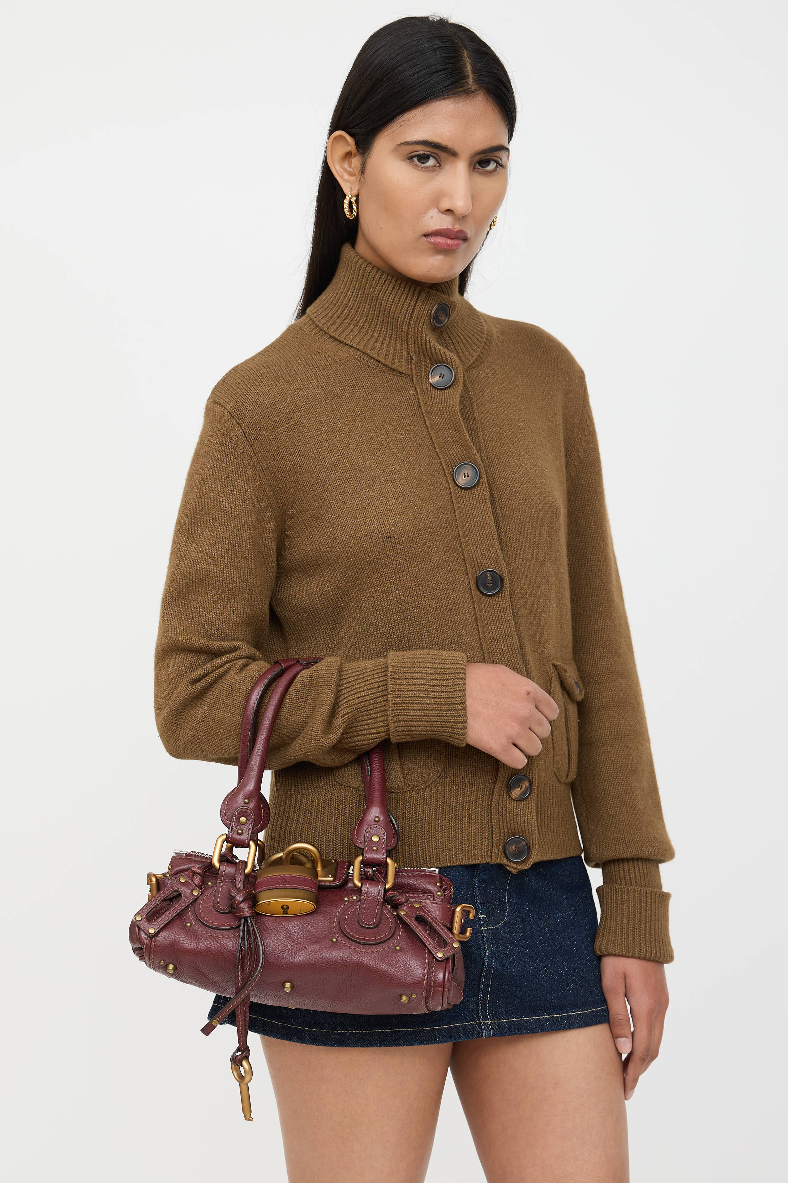 Leather Paddington Padlock Bag