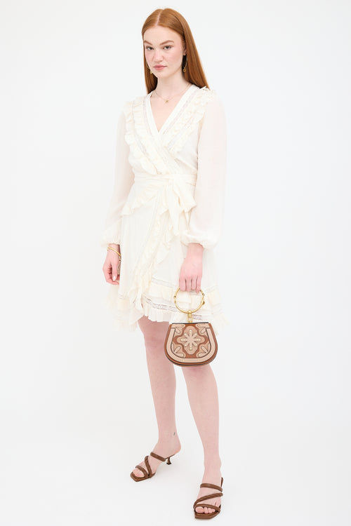 Chloé Leather Patchwork Floral Nile Bracelet Bag